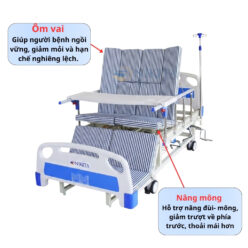 Chức năng tay quay thứ hai của giường y tế NIKITA DCN06
