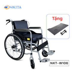 Xe lăn tay có bô vệ sinh tại chỗ NIKITA NKT-W106