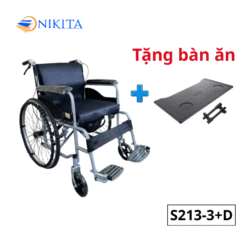 Xe lăn tay có bô vệ sinh Nikita S213-3+D