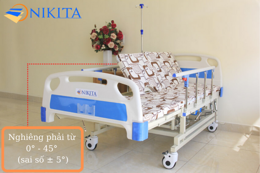 Tay quay thứ tư giường bệnh nghiêng trái phải NIKITA NKT-DCN04