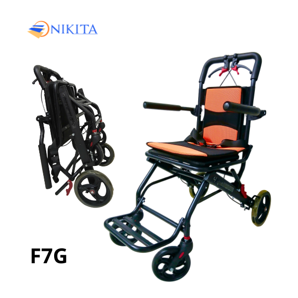 Xe lăn khung sắt siêu tiện lợi NIKITA NKT-F7G