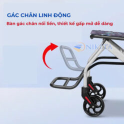 Gác đỡ chân của xe lăn du lịch NIKITA linh động, tiện lợi