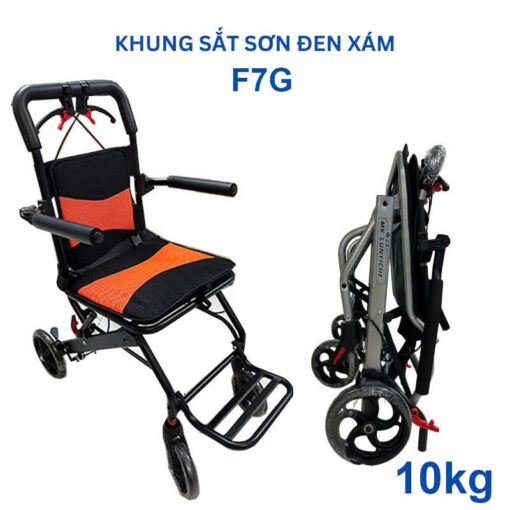 Xe lăn khung sắt siêu tiện lợi NIKITA NKT-F7G