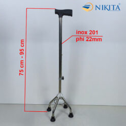 Kích Thước Gậy Tập Đi Inox 4 Chân Nhọn Cho Người Già NIKITA GNG-4NHON