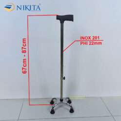 Kích Thước Gậy Chống 4 Chân Tập Đi Cho Người Lớn Tuổi NIKITA GNG-4TU