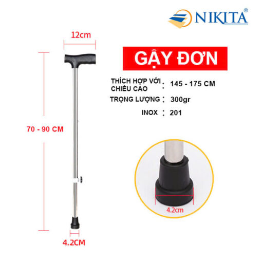 Kích thước gậy đơn NIKITA