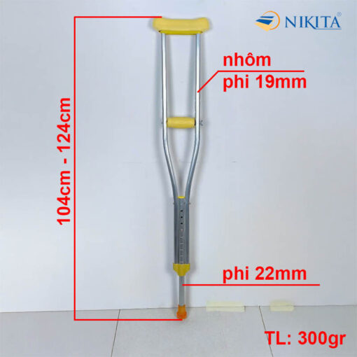 Nạng y tế chống nách cho người tập đi NIKITA NKT-KX60-V104