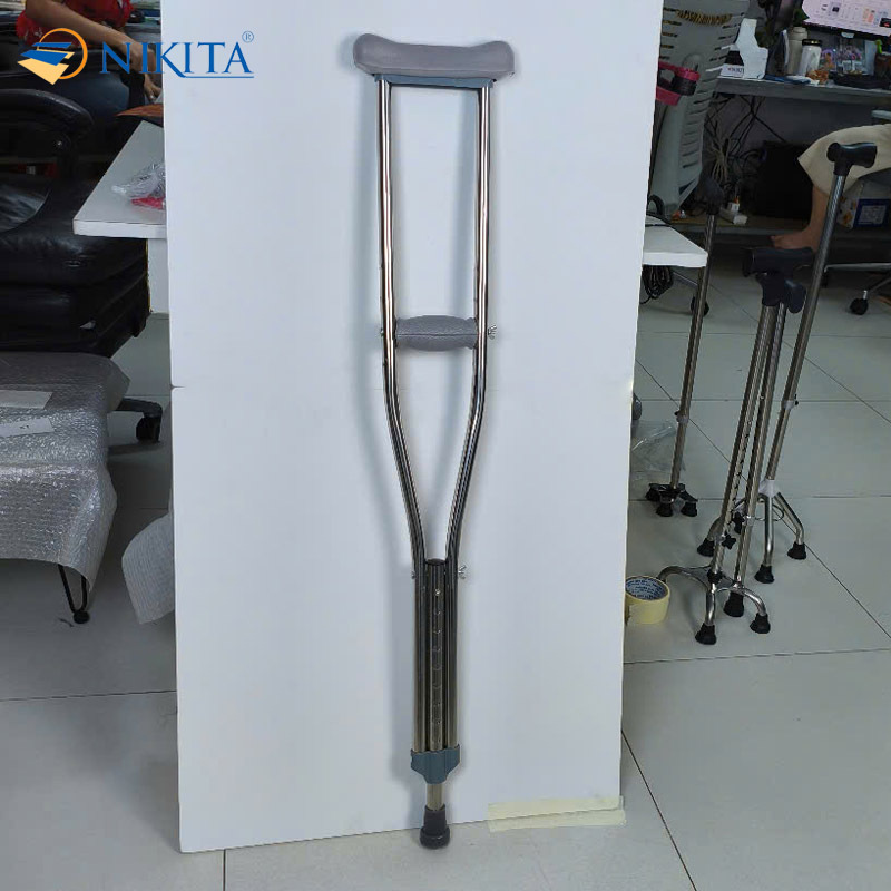 Nạng chống chân inox hỗ trợ tập đi cho người gãy chân NIKITA NKT-KX60-103