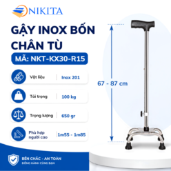 Gậy Chống 4 Chân Tập Đi Cho Người Lớn Tuổi NIKITA GNG-4TU