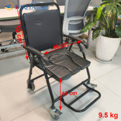 Kích thước Ghế bô y tế có bánh xe tiện lợi cho bệnh nhân NIKITA GK-150
