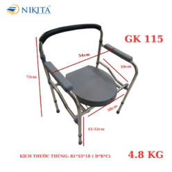 Kích Thước Ghế Tắm, Ghế Bô Vệ Sinh Cho Người Già NIKITA GK-115