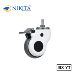 Phụ Kiện Bánh Xe Thay Thế Giường Bệnh 3 Inch (75mm) Tyren M12, Chống Ồn, Có Phanh