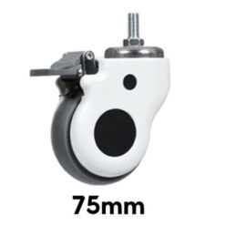 Phụ Kiện Bánh Xe Thay Thế Giường Bệnh 3 Inch (75mm) Tyren M12, Chống Ồn, Có Phanh