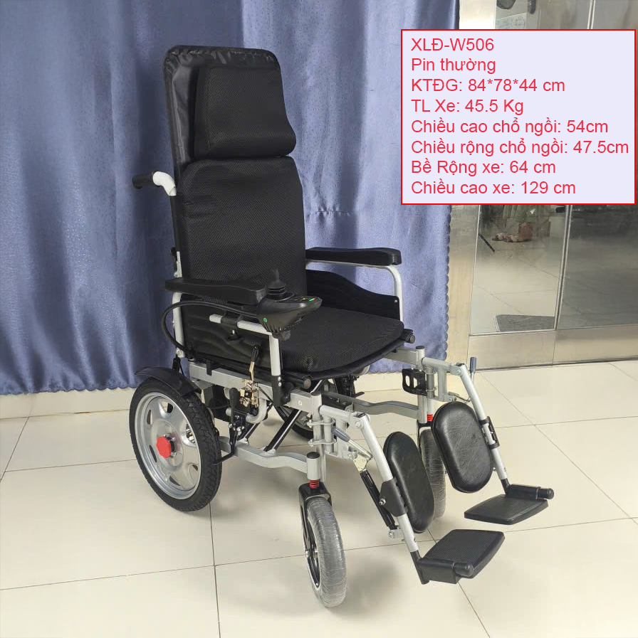 Xe lăn điện ngả thành giường tiện lợi NIKITA XLD-W506 Xe lăn điện ngả thành giường tiện lợi NIKITA XLD-W506