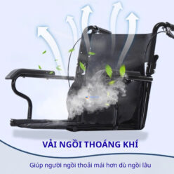 Xe lăn trợ lực có phanh an toàn, gấp gọn Nikita N216-2