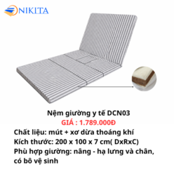 Phụ tùng thay thế nệm giường y tế DCN03 NIKITA