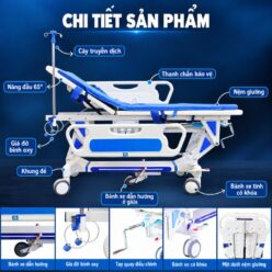 Cáng Y Tế Đa Năng Nâng Hạ Chiều Cao, Đẩy Bệnh Nhân NIKITA