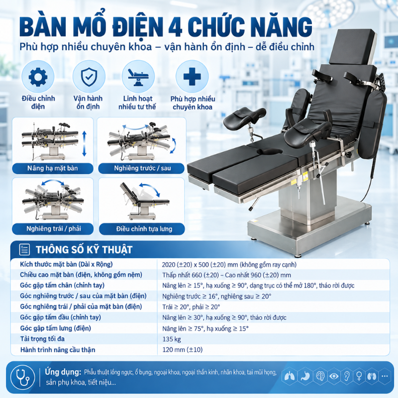 Giường phòng khám & Bàn mổ đa năng NIKITA Giường phòng khám & Bàn mổ đa năng NIKITA